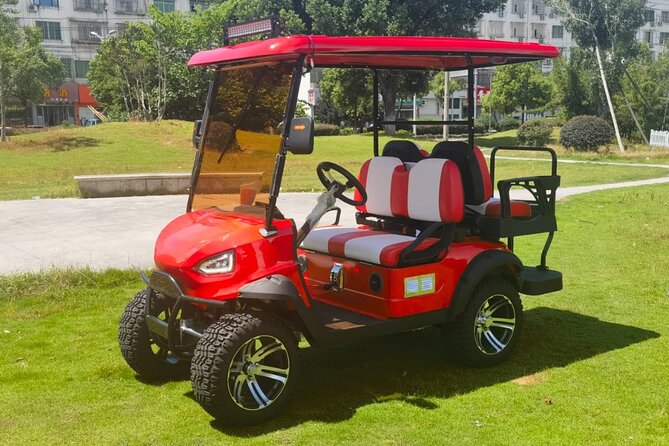 4Seater UTV Golf Cart in Grand Turk - Picking up the cart outside the cruise port