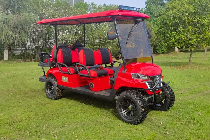 6 Seater Luxury Golf Carts Rental in Grand Turk - Picking up the cart outside the cruise port