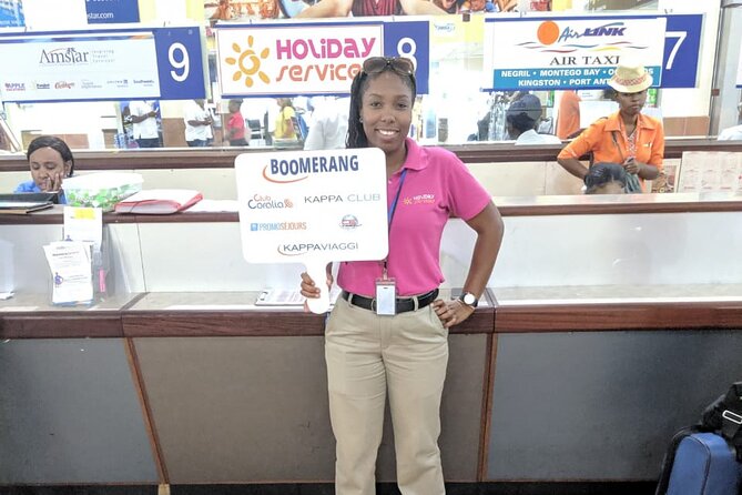 Airport Shuttle from Montego Bay (MBJ) to Hotel - Arriving at MBJ and finding Desk 8