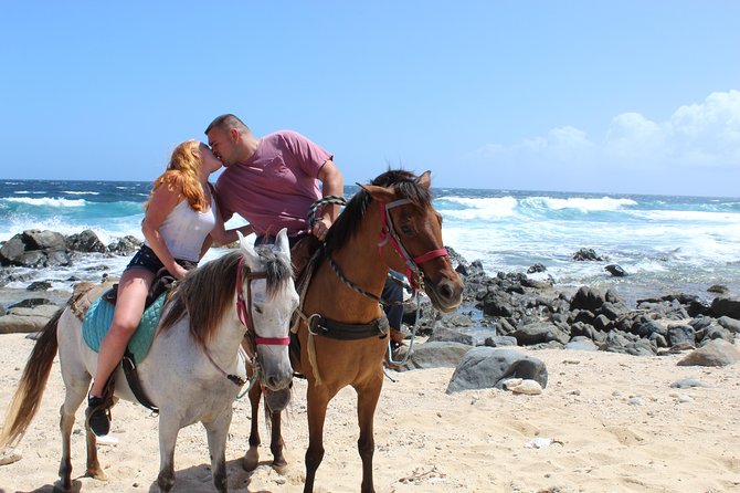 Aruba Beach Ecological Horseback Ride - Riding through cactus country and rock