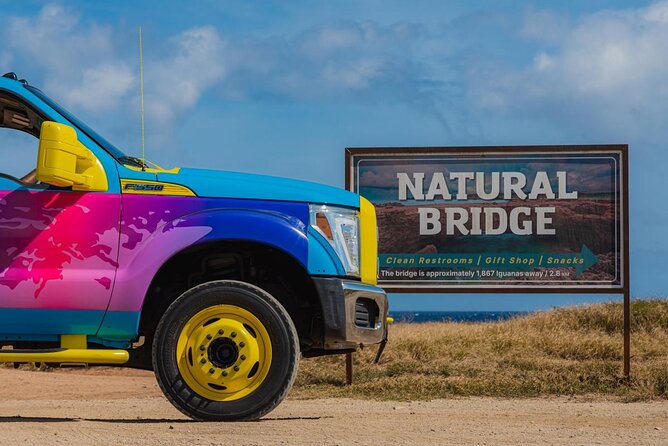 Aruba Full Island Safari with Baby Beach & Natural Bridge - The open-air truck is fun, but not soft