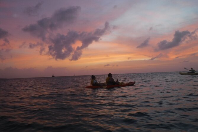 Aruba Night Glass Kayak Tour - Sunset at Arashi Beach sets the tone