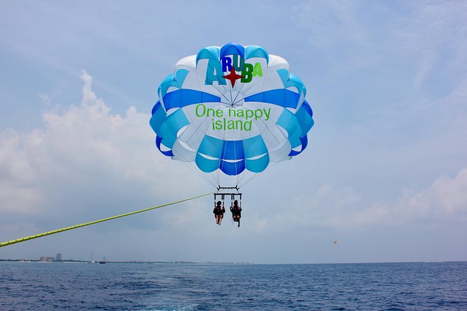 Aruba Parasailing with Unparalleled Views - Getting fitted and choosing who flies together
