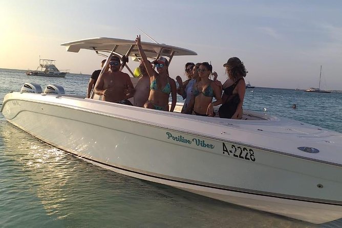 Aruba Private Luxury Boat Tours - Sail, Snorkel, Fishing and More - Malmok Beach for an easier snorkel stop