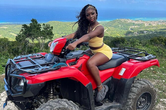 ATV and Jet Ski Options in Montego Bay with Transportation - Riding an ATV through Mount Zion St. James
