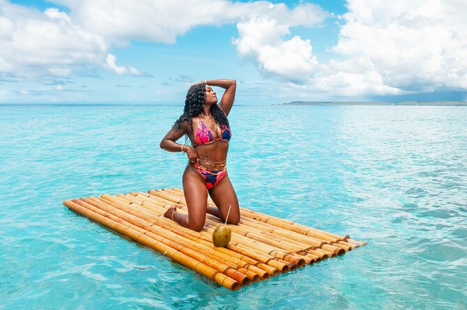 Bamboo Raft Photoshoot + FREE Videos, Shots and Cocktails - Drinks, fruit, and the island-party feel