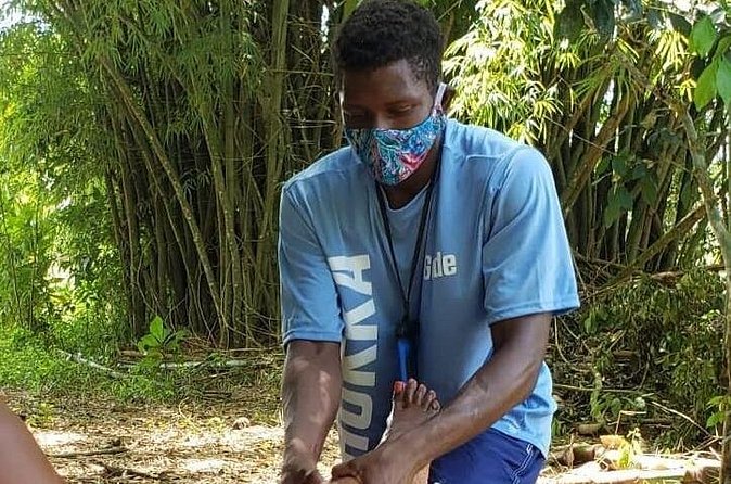Bamboo Rafting With foot Massage - Floating the Lethe River on a 30-foot bamboo raft