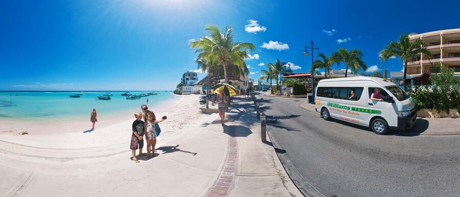 Barbados: Island Tour with Animal Flower Cave and Lunch - Holetown and Speightstown show Barbados from the west coast