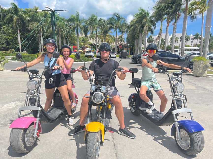Bavaro Punta Cana: City Tour with Harley models E-Scooters - Getting comfortable on the electric scooters