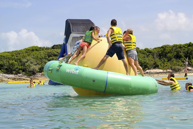 Blue Lagoon Island Beach Day from Nassau - The inflatable aquapark and game area