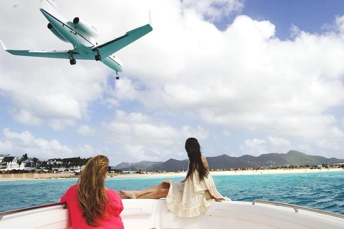 Captain Bob Speed Boat, Snorkeling, Beach Tour & Lunch St Maarten - Maho Beach: planes overhead and a memorable finish