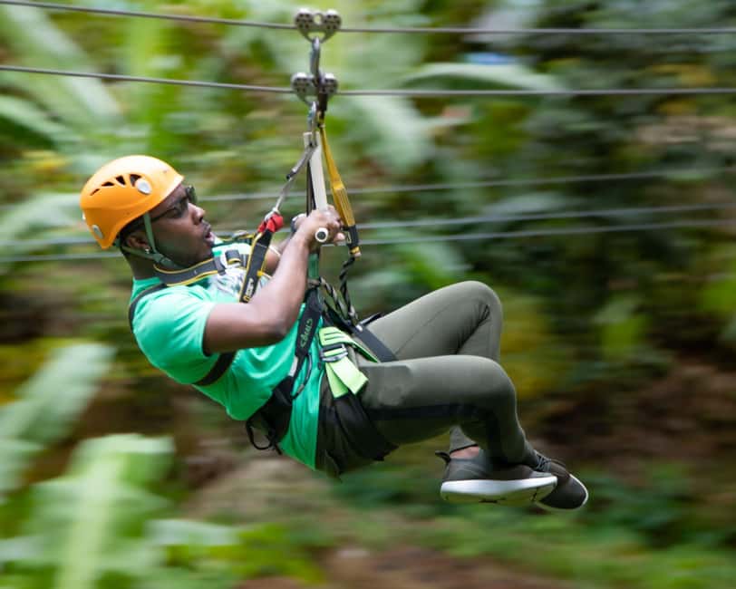Castries, St. Lucia - Adrenaline Zipline - Eight lines, sixteen platforms, and short forest walks