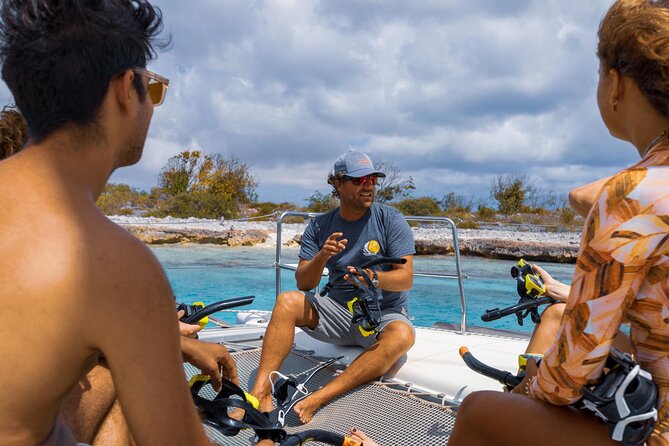 Catamaran Snorkel & BBQ Sail (cruise friendly) - Sailing toward Bonaire Marine Park