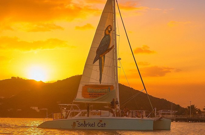 Champagne Sunset Sail from Margaritaville - The changing view of St. Thomas