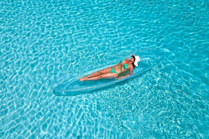 Clear Kayak Drone Photoshoot in Nassau Bahamas - Saunders Beach gives the photos a cleaner setting