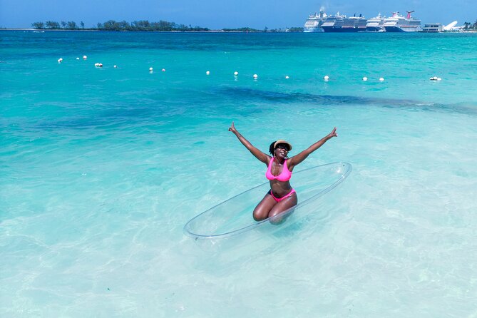 Clear Kayak Photoshoot+Free Cocktail Nassau, Bahamas - A photo session built around the clear kayak