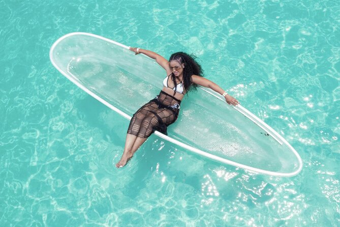 Clear Kayak PhotoShoot Punta Cana - Posing with two assistants in the water