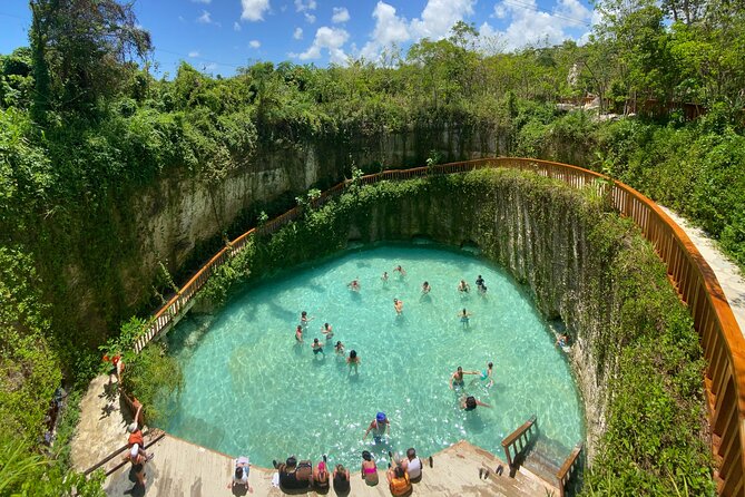 COMBO: Zip Line, Cenote Blue Lagoon, Jungle River &Waterfall Pool - A four-hour blend of thrills and cool water