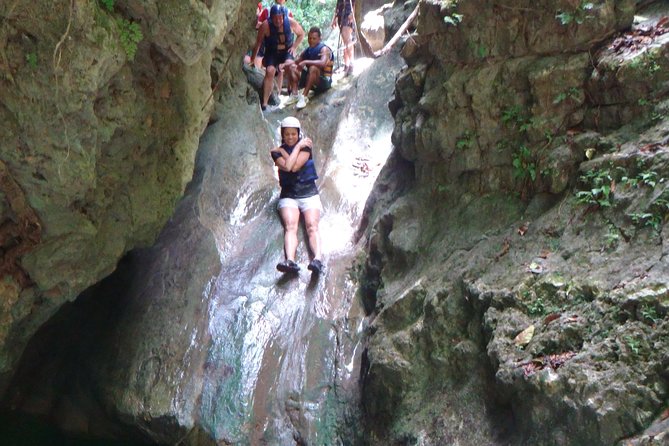 Damajagua Waterfalls for Cruise Ship Passengers - Sliding and jumping through the falls