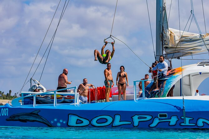 Dolphin Catamaran Snorkel and Sail with Open Bar - Boca Catalina and the reef stop