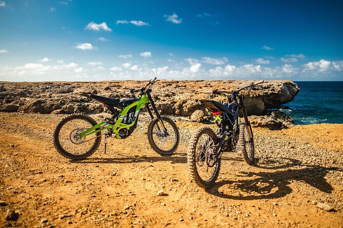 Epic Off-Road Surron Electric Bike Tour in Aruba - Wariruri Bay: salt spray and exposed coast