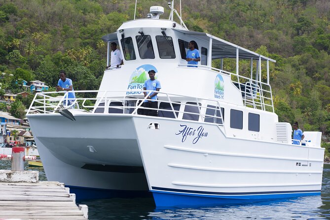 Ferry Transfer from Hewanorra Airport to Saint Lucia Resorts - The Pitons are the main event