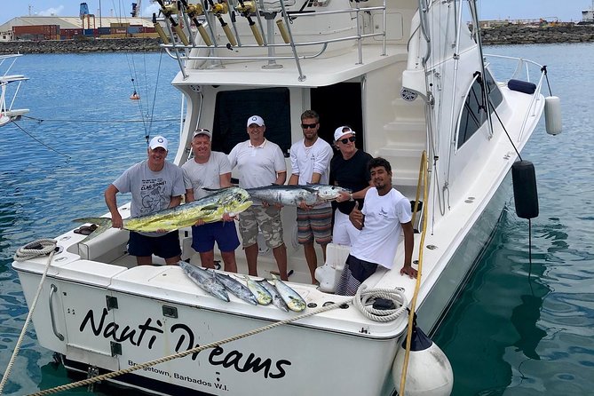 Fishing Trips in Barbados onboard Nauti Dreams Luxury Charters - Fishing with Randy, Marlin, and the crew