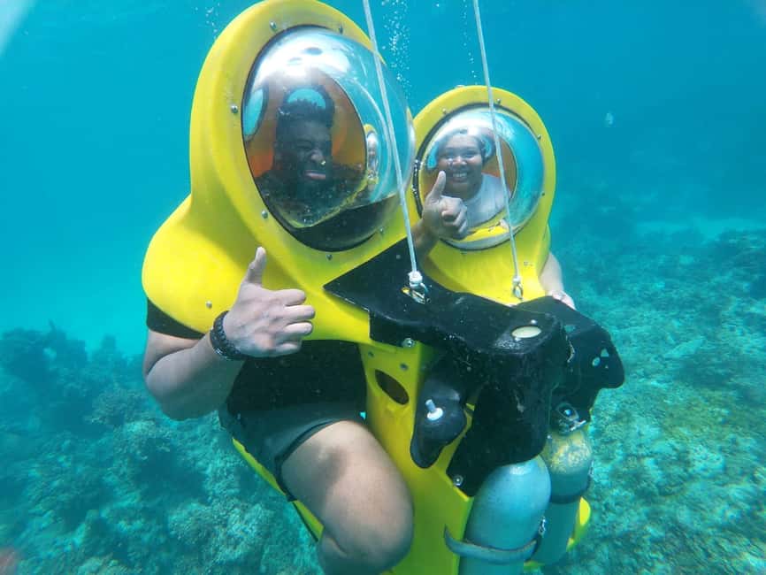 From Punta Cana: ScubaDoo, Snorkel & Glass Bottom Boat Tour - What the 15-minute ScubaDoo session feels like