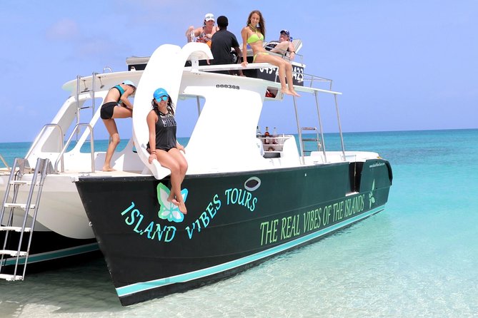 Full Day Beach BBQ Lunch & Snorkeling Excursion in Grace Bay - The slide, diving board, and easygoing boat time