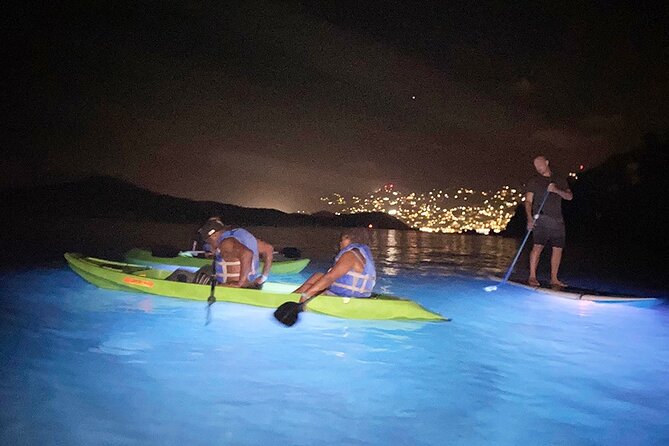 Glow Boats LED Night Kayak, Marriott Frenchman's Cove Dock, USVI - The route and what you may not see