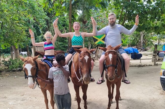 Horseback Riding and Swim Experience - Riding into the water at St Ann’s Bay