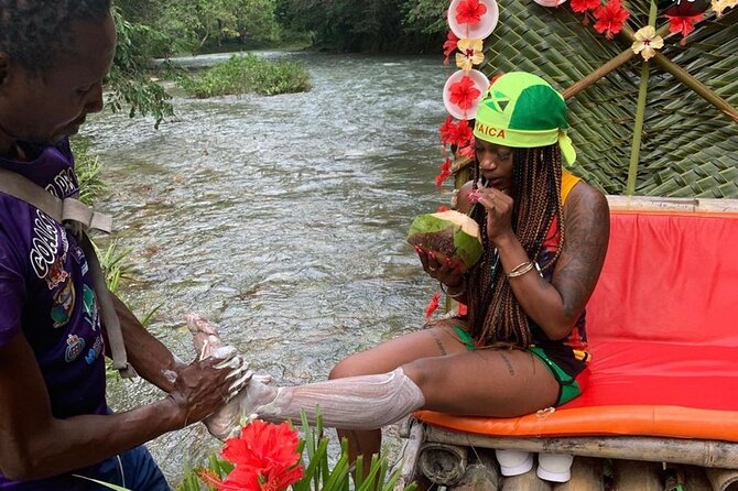 Montego Bay Bamboo Rafting and Hip Strip Private Tour - The limestone foot massage
