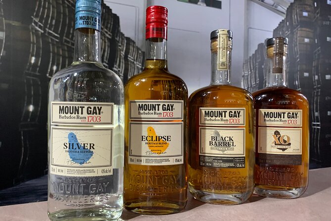 Mount Gay Signature Rum Tasting Experience - Four pours in the tasting room