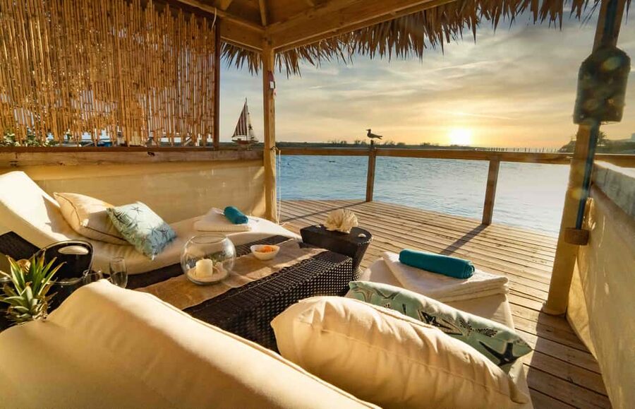 Pearl Island: Private Ocean View Cabana with Lunch - Settling into a private ocean-view cabana
