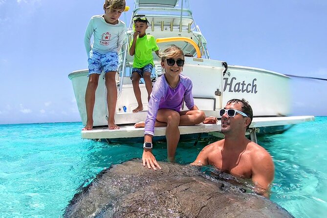 Private Charter 34ft Express Cruiser Stingay City Reef Snorkeling - Reef snorkeling around Rum Point