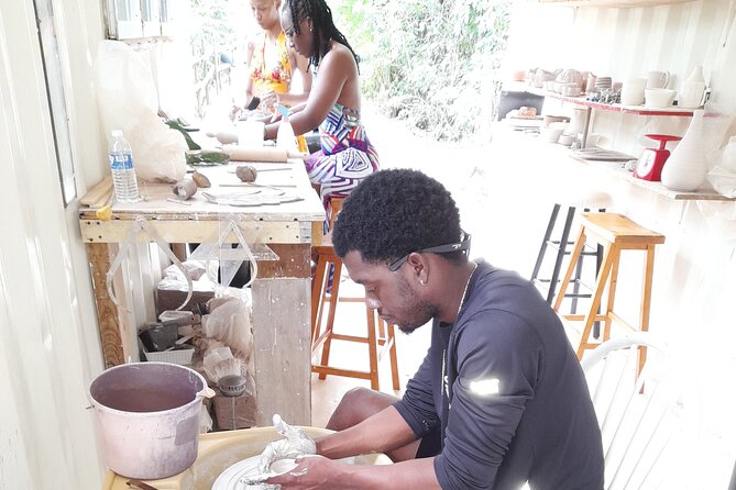 Private Pottery Experience at British Virgin Islands - The garden, kiln, and gallery
