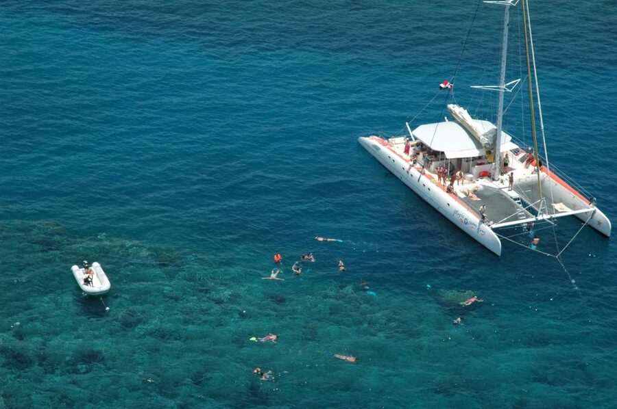 Puerto Plata: Catamaran Snorkeling Trip w/ Buffet & Open Bar - Music, animation, and the run to Ocean World