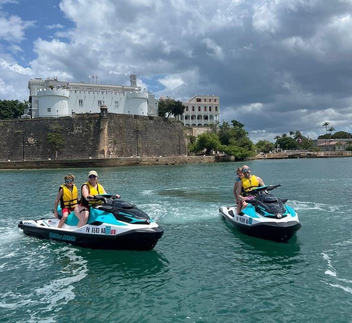 Puerto Rico: Old San Juan Jet Ski Tour - Following the guide across San Juan Bay