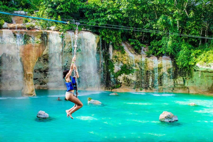 Punta Cana: Blue Hole and Scape Park Cap Cana Entry Ticket - Zip Line Eco Splash and the Super Ride