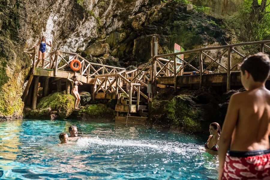 Punta Cana: Blue Hole and Scape Park Cap Cana Entry Ticket - The Blue Hole Cenote Trail and turquoise water