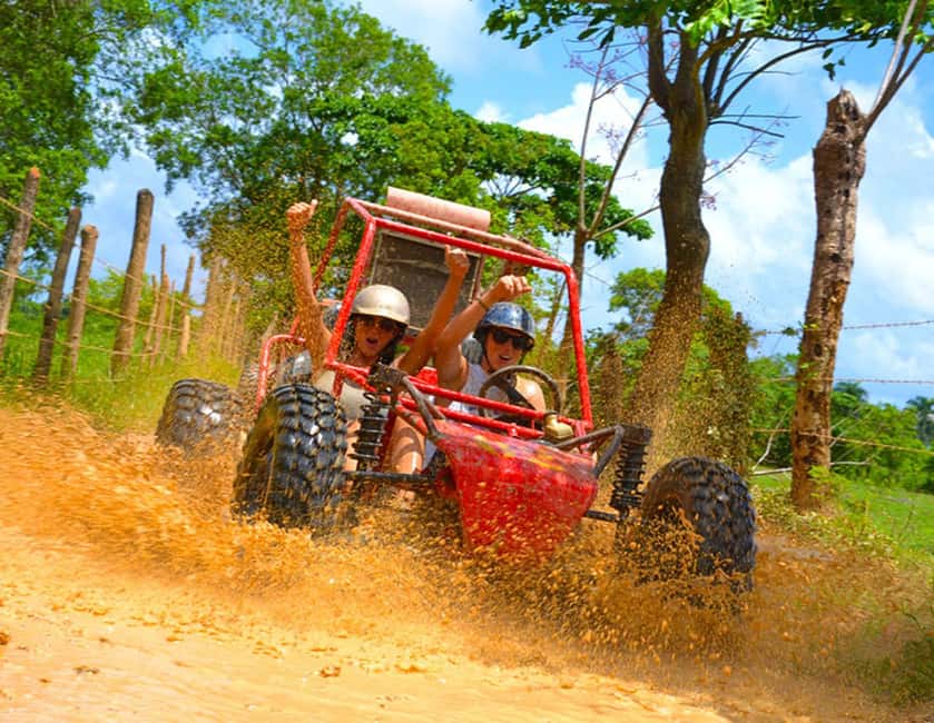 Punta Cana: Extreme Buggy Tour with River Cave & Macao Beach - Driving through the fields toward Macao