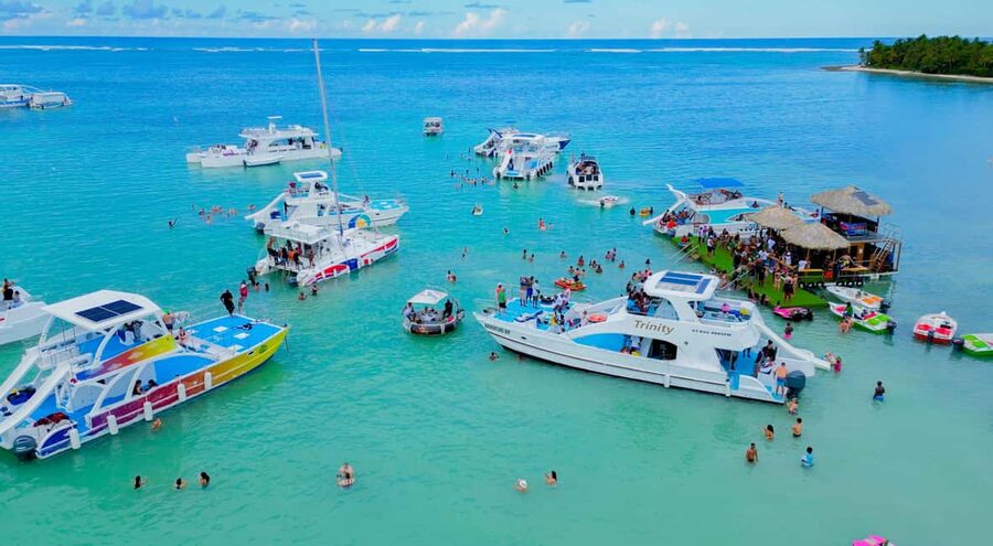 Punta Cana: Party Boat with Snorkeling, Open Bar And Hip Hop - Setting out by catamaran