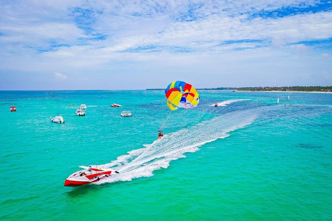 Punta Cana Party Cruise with Snorkeling, Hooka Diving and Parasailing - Trying the hooka equipment