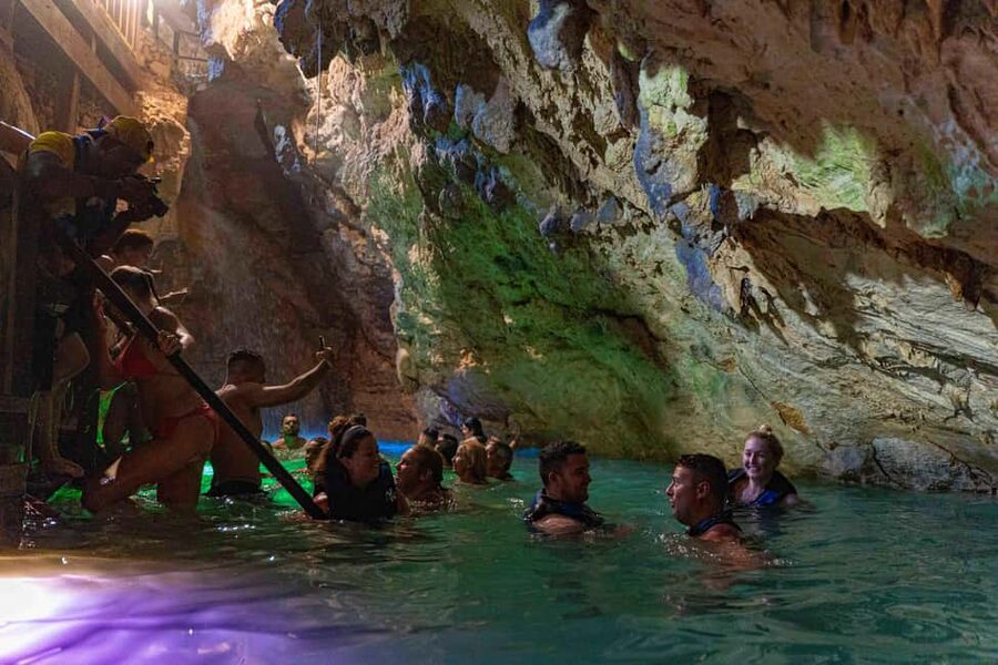 Punta Cana: Saona Island and Buggy Combo - Swimming at El Hoyo Cave