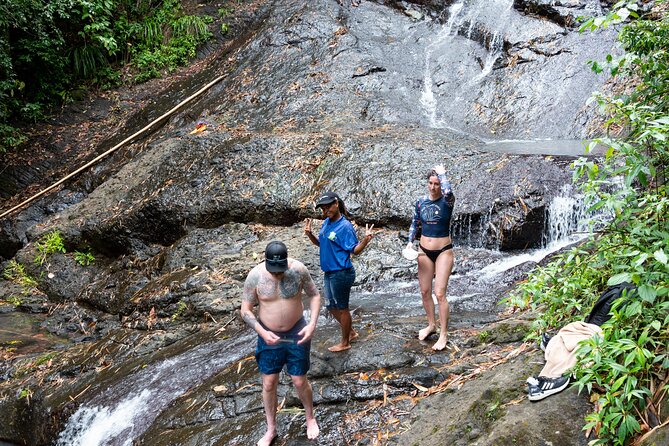 Rainforest Hike and Waterfall Safari - Swimming beneath the waterfall