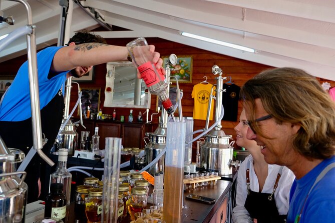 Rum Making Masterclass Galleon Beach Antigua 2 People per Station - The tasting sets the tone