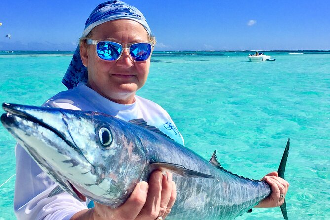Santa Elena Fishing Charters in Punta Cana - Elena, Alex, and Captain Miguel on the boat