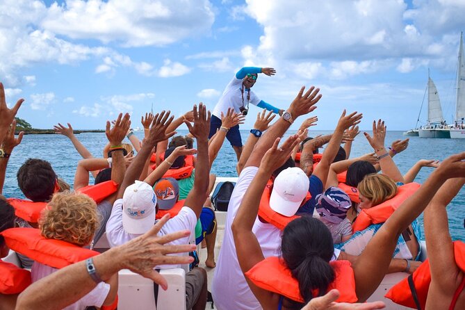 Saona island full day tours - catamarán party from santo domingo - Saona Island: beach time, lunch, and open drinks