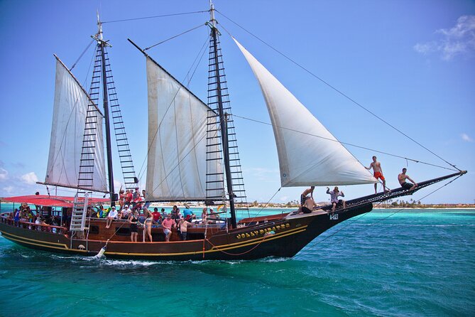 Set Sail in Aruba: Jolly Pirate Cruise with Snorkel Adventure - Boca Catalina brings calmer water and more fish