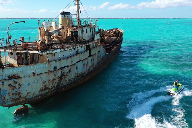 Shipwreck Adventure in Providenciales - Riding from Leeward Marina toward the wreck